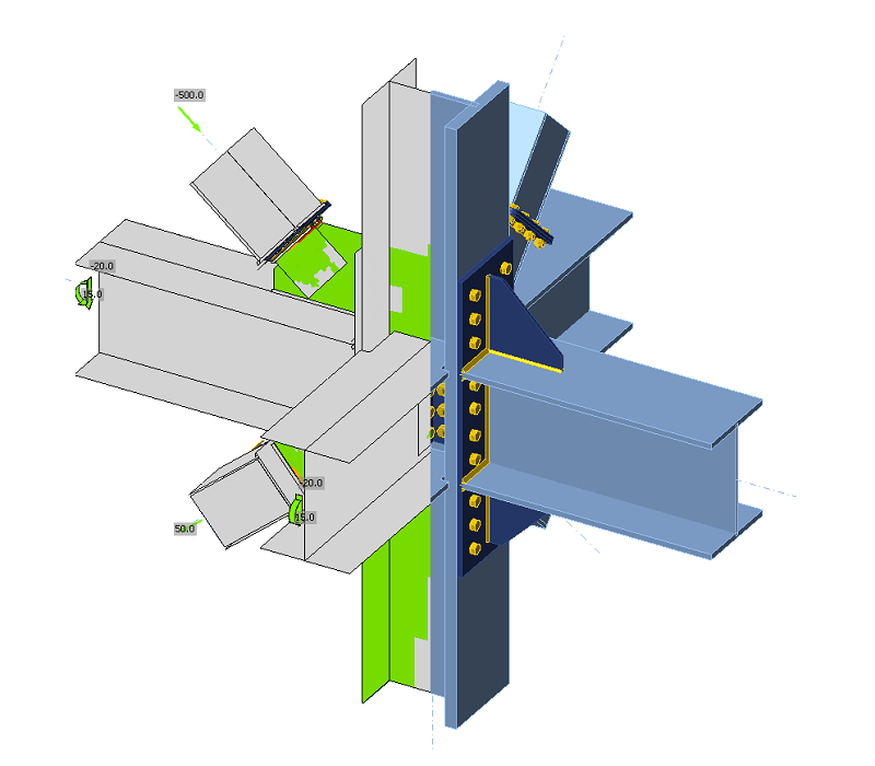 3D verbindingen met verstijvers