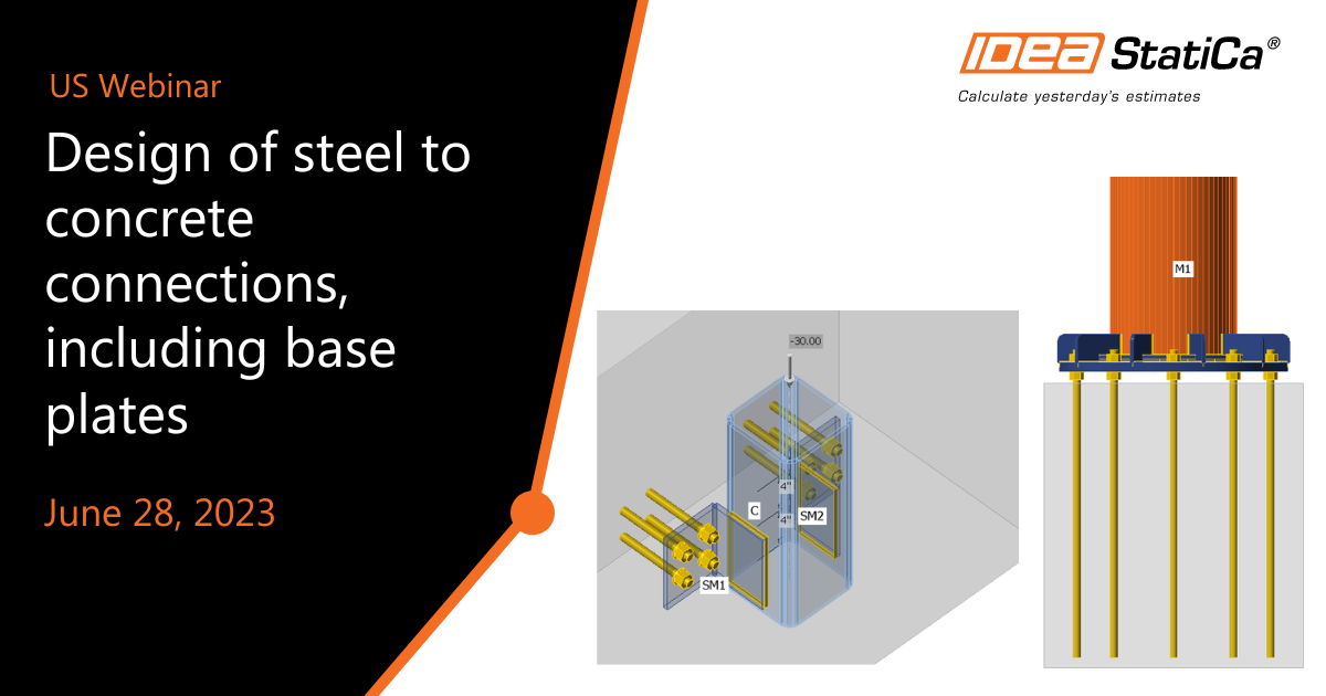 Webinar: Design of steel to concrete connections, including base plates