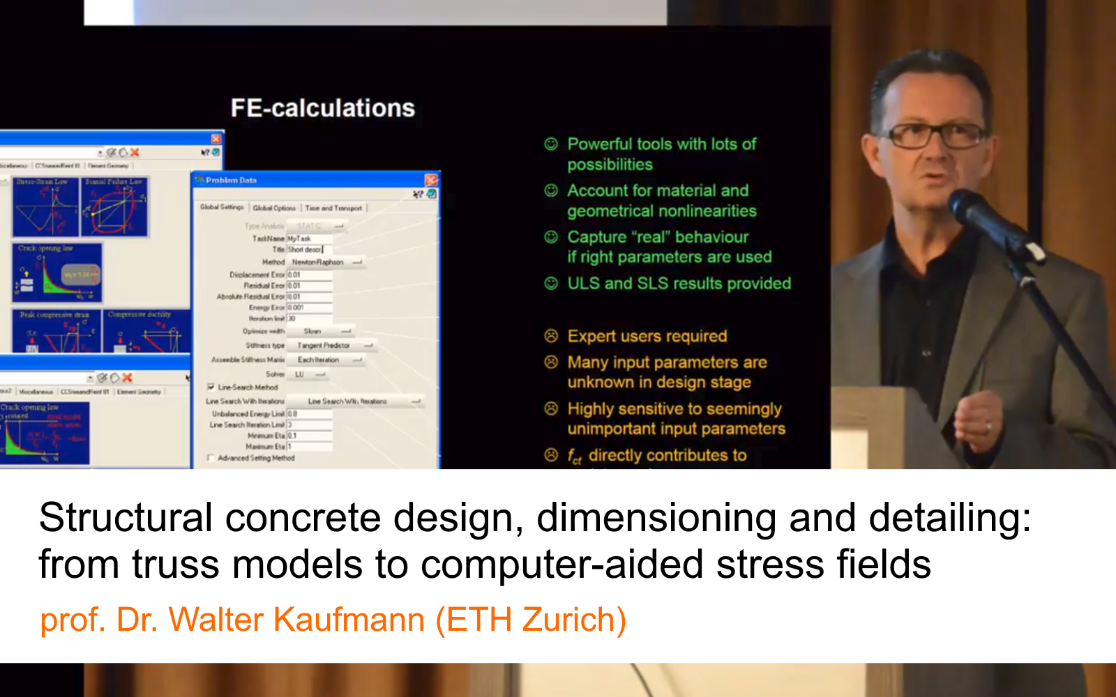 Vortrag von Prof. Kaufmann zu IDEA StatiCa Detail