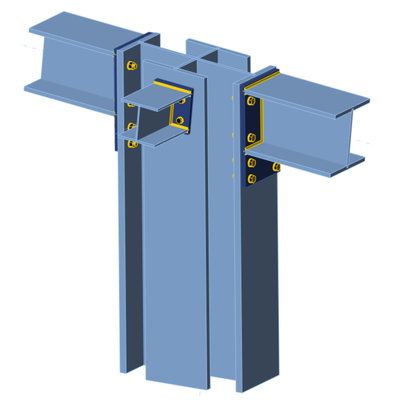 Cruciform column with moment cxns