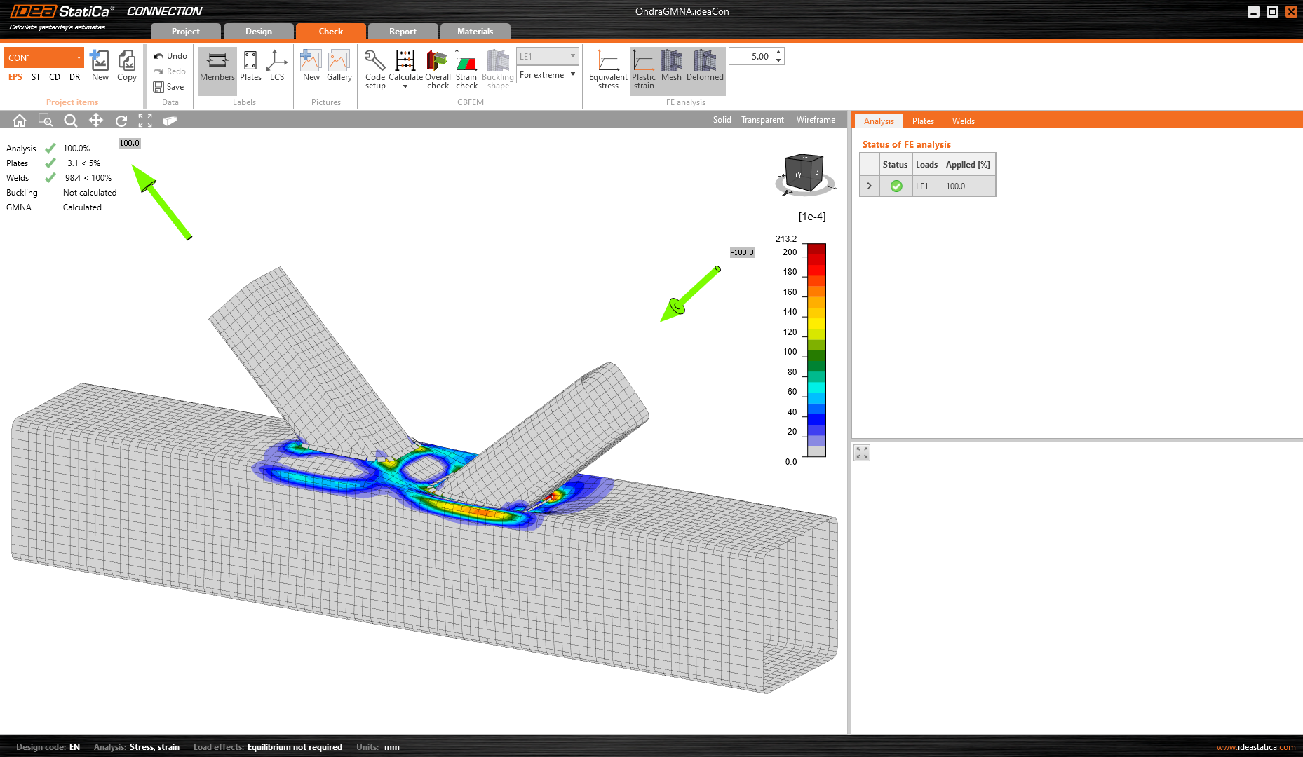 Geometrisch en materiaal niet lineaire analyse (GMNA)