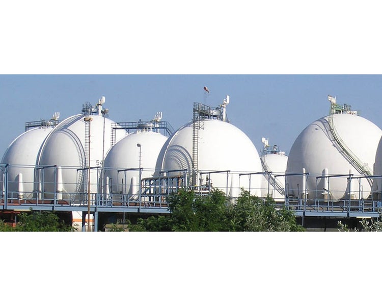 Anchorage design of steel spherical storage tanks, Canada