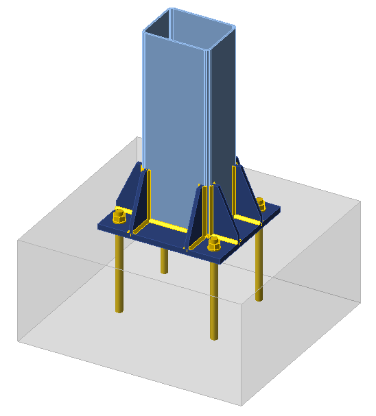 Conexiones de la placa base de la columna