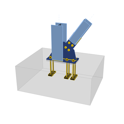 Centric bracing connection with loose plates