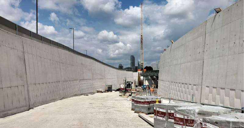 Access Ramps To Road Tunnel