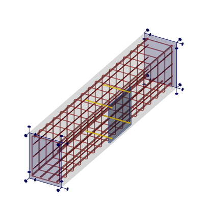 Steal beam into concrete beam