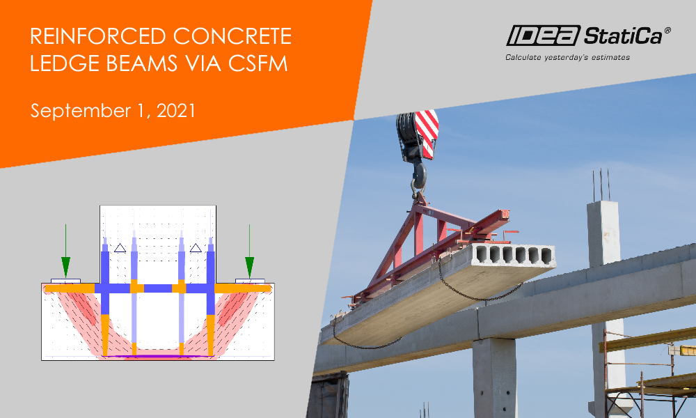 Reinforced concrete ledge beams via CSFM