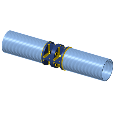 Tubular joint with stiff end plate