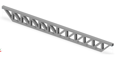 Prestressed 18.5m beam with openings