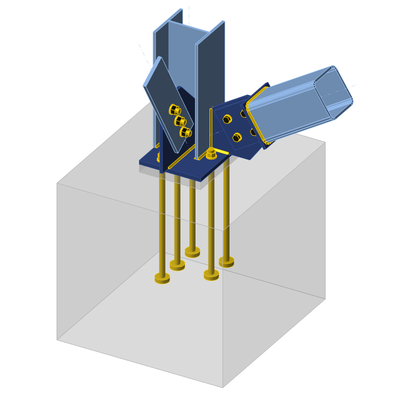 Anchoring with SHS diagonal and flat rod