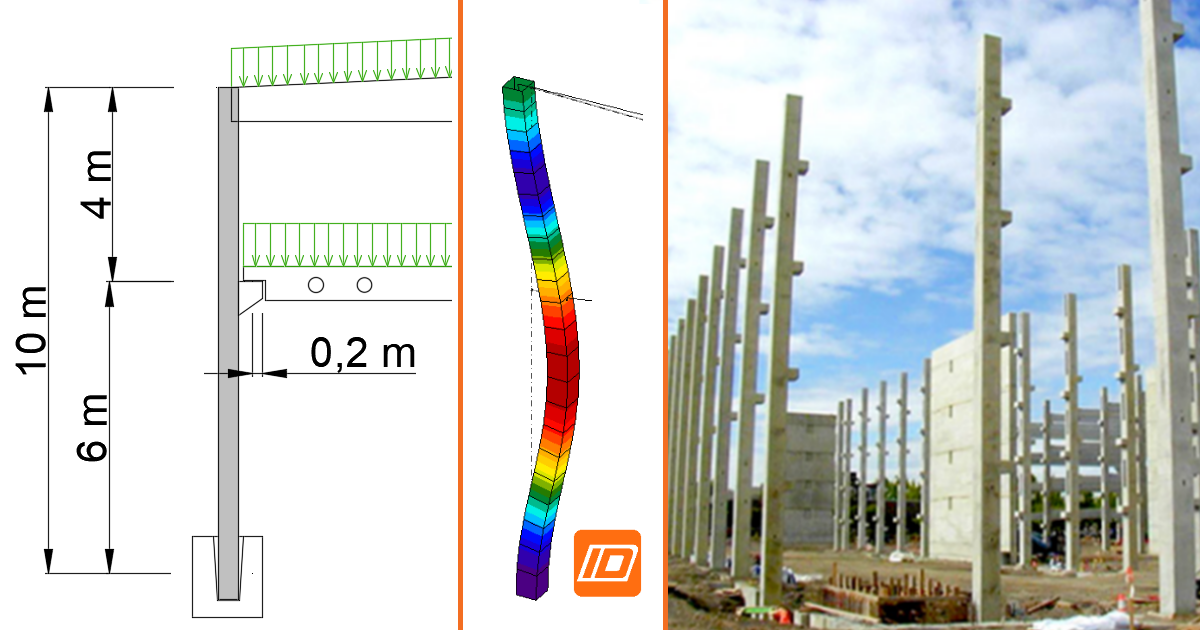 Stability of slender RC preacst columns with brackets