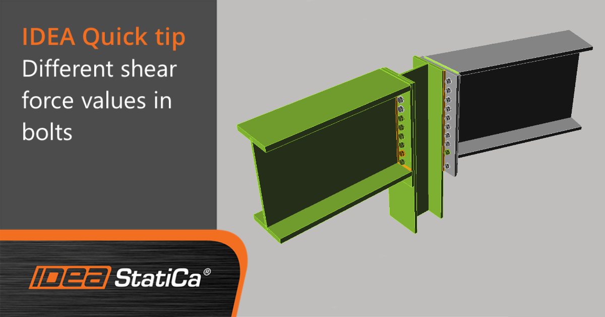 Different shear force values in bolts