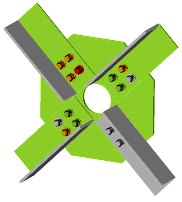 Bolted gusset plate truss connections