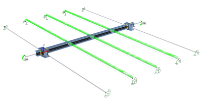 Floor platform beams arrangement