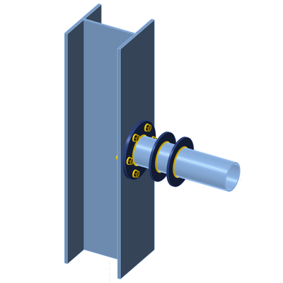 Circular end plate with stiffeners