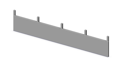 An Example of calculation of the model Concrete Reinforced Vertically Loaded Basement Wall in IDEA StatiCa DETAIL according to ACI (metric units) code. The total length of the wall is 20m. The wall is loaded by a columns. Code-checking of the discontinuity region.  