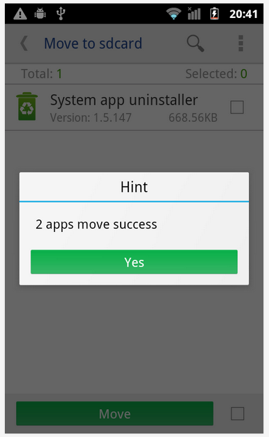 App to SD Screenshot
