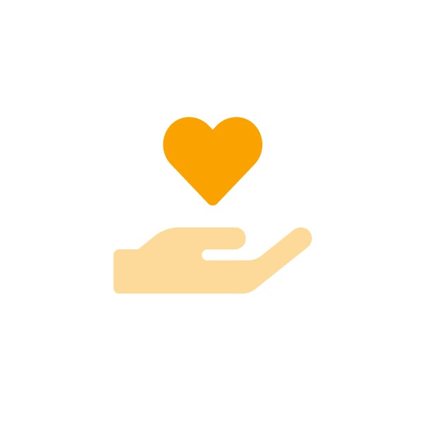 hand holding heart shape