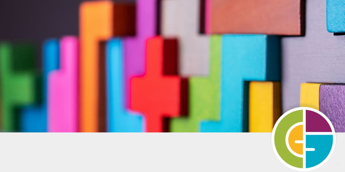 Picture of multi-colored puzzle pieces representing the Diversity & Inclusion Report from the Global Leadership Forecast series