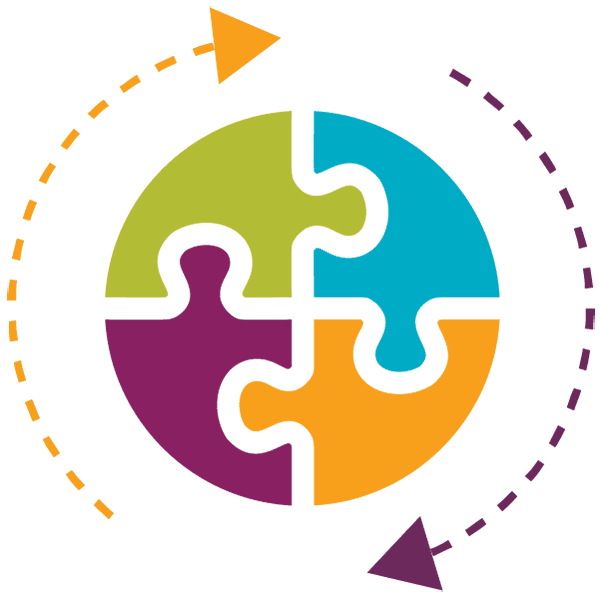 different colored puzzle pieces that fit together to show that there is a set of key skills for effectively leading through change?fm=webp&q=75