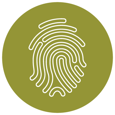 icon of a fingerprint shows that each leader is unique and effective instructional design is personalized