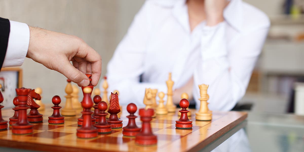 A game of chess illustrating strategic frontline leaders