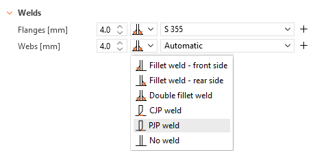 PJP welds for Eurocode