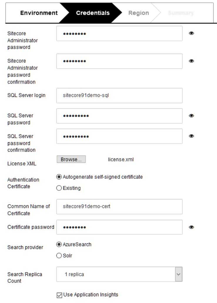 Configure Sitecore Credentials on Azure