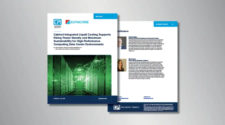 Cabinet-Integrated Liquid Cooling Supports Rising Power Density and Maximum Sustainability for High-Performance Computing Data Center Environments