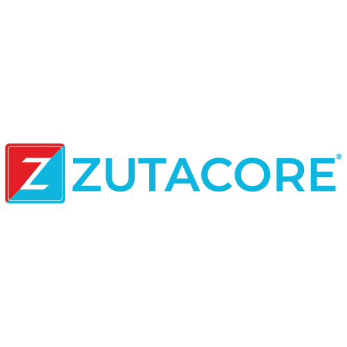 Zutacore logo featuring a red and blue design.