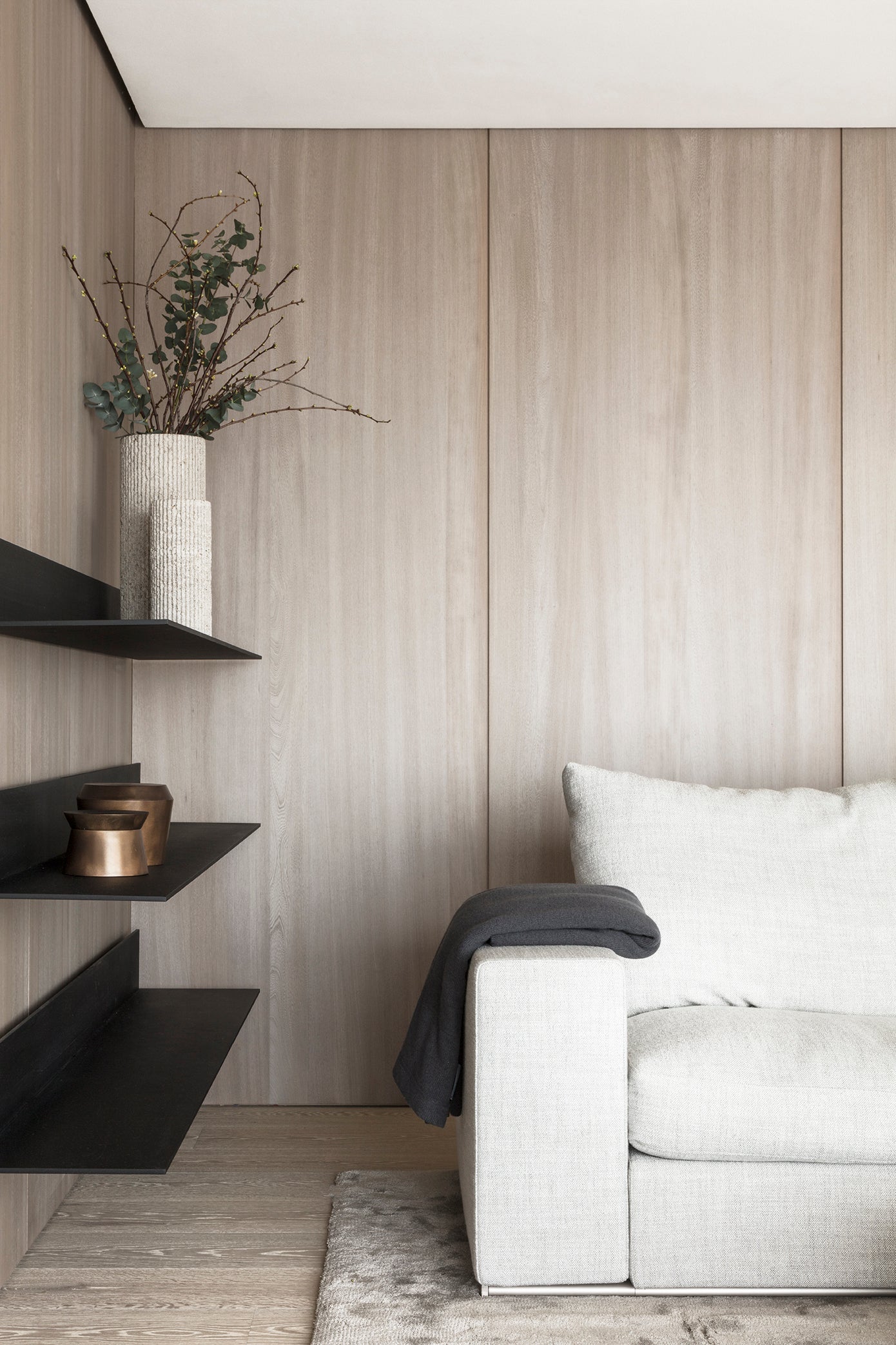 Grey Elm - wood interior - wood panels - veneer panels - wood wall - wooden wall - Elm wall