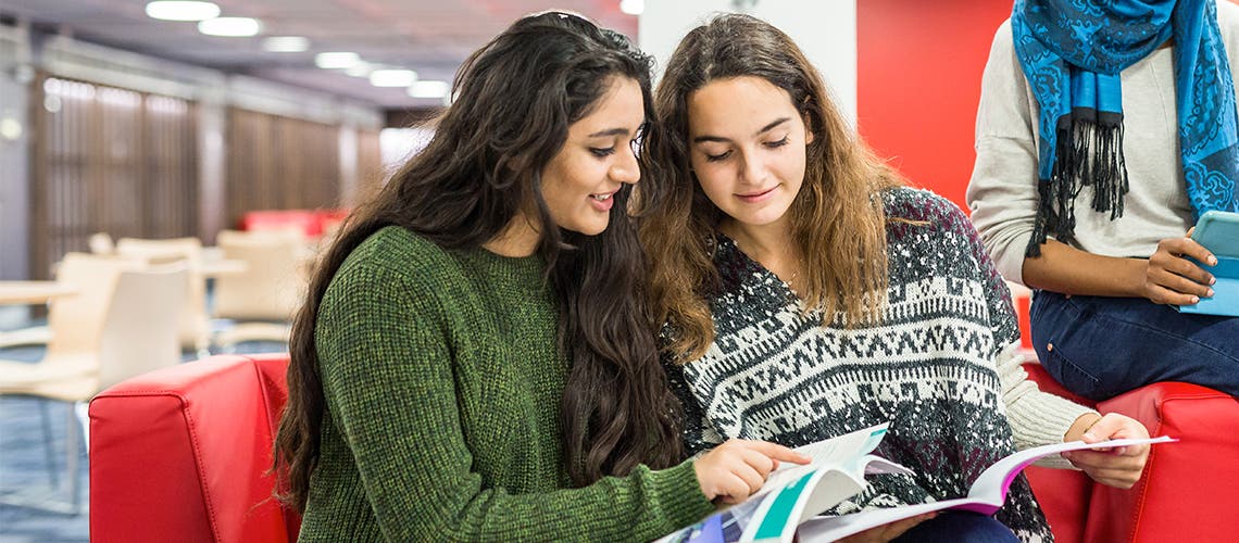 Strathclyde students studying together