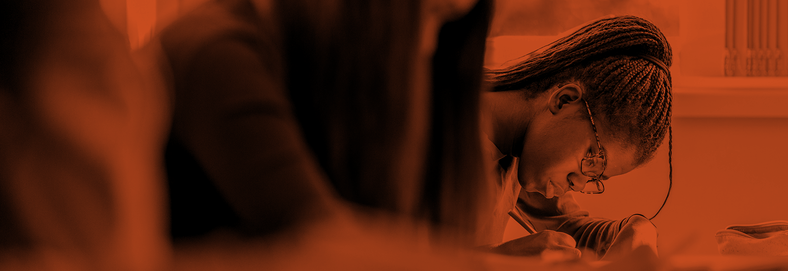 Two Sussex ISC students in class