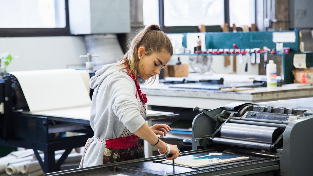 Students in science class
