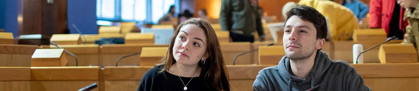 Aberdeen University students in a lecture theatre