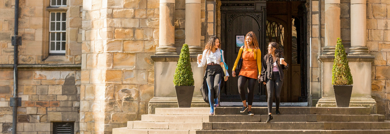 Durham ISC students walking through campus.