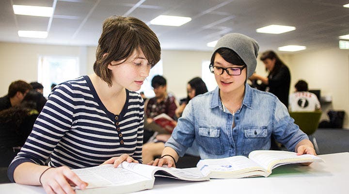 Sussex students studying together