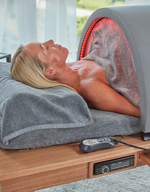 Woman in Sunlighten Solo System