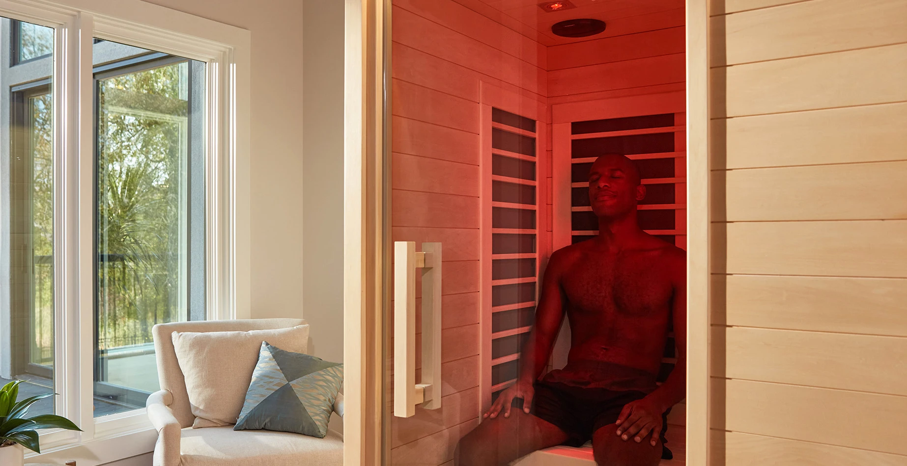 Chromotherapy in infrared Sauna