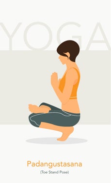 Toe stand pose