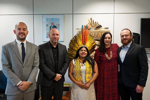 The XPRIZE Rainforest team met with Minister Sonia Guajajara Brazil's first-ever Minister for Indigenous Peoples, to expand our relationship with the Finals host country and commitment to co-creating solutions in partnership with Indigenous Peoples.