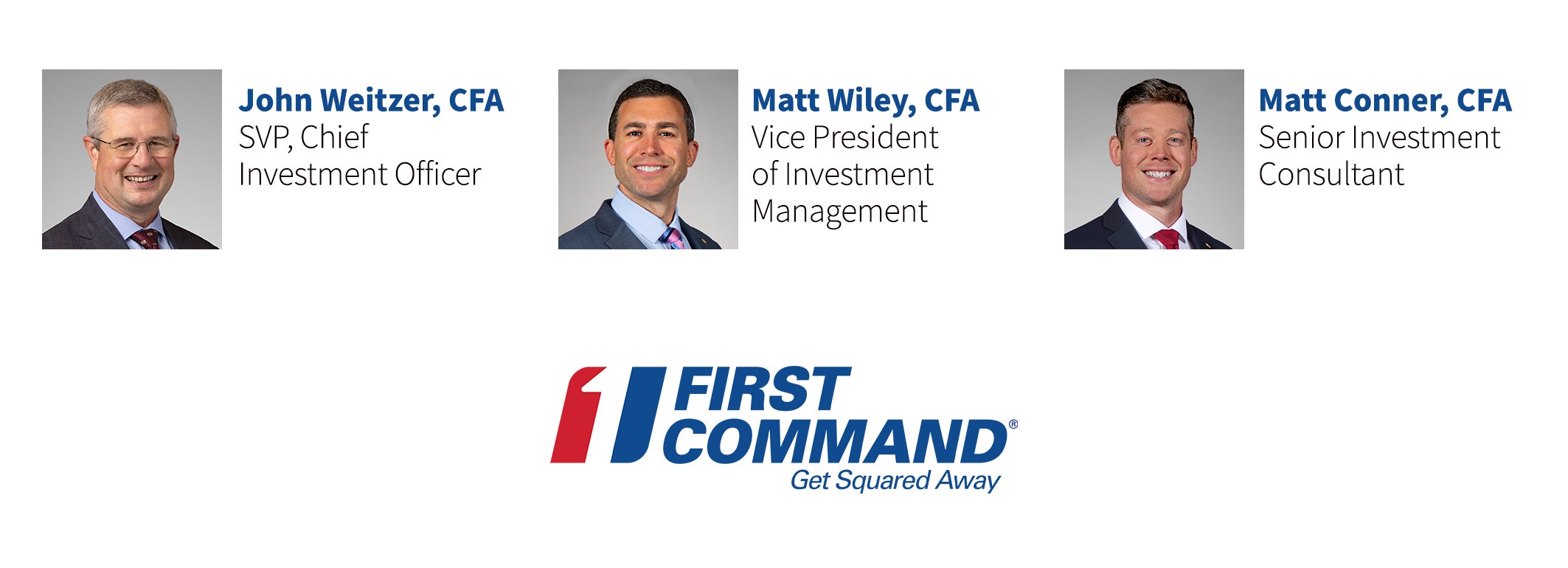 John Weitzer, Matt Wiley and Matt Conner of First Command