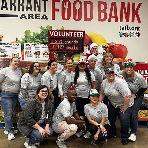 First Command volunteers at the Tarrant Area Food Bank