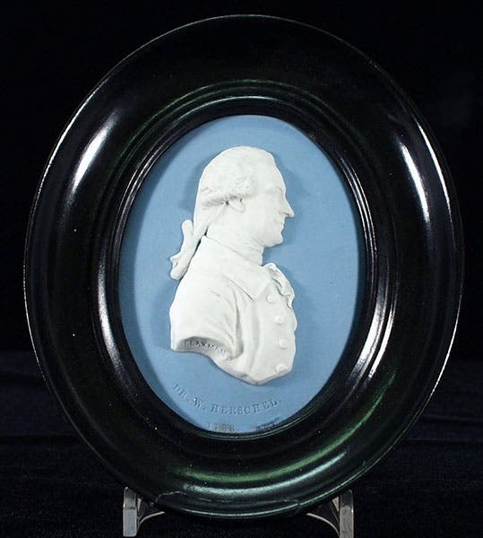Portrait of William Herschel, Wedgwood porcelain relief by John Flaxman, from life, 1783, Victoria Art Gallery, Bath (artuk.org)