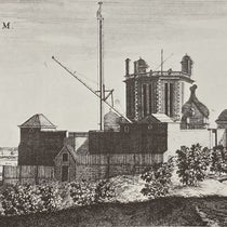 “Prospect toward London,” right half of plate IV, facsimile etching, Francis Place and the Early History of the Greenwich Observatory, by Derek House, Science History Publications, 1975 (The Linda Hall)