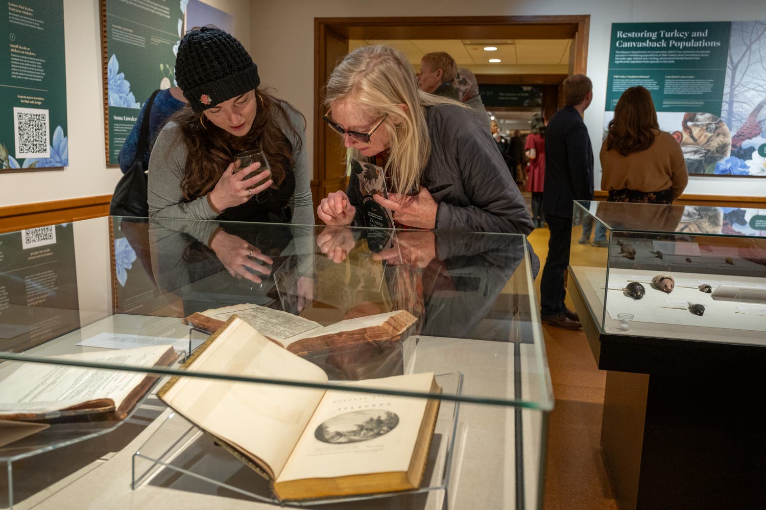 Guests at Linda Hall Library exhibition open house