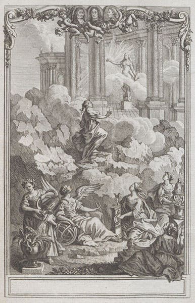 Frontispiece, Institutions de physique, by Émilie du Châtelet, 1741 (The Linda Hall)