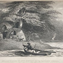 Fuegian wigwams at Hope Harbour, Straits of Magellan, etching after a drawing by Phillip Parker King, in Narrative of the Surveying Voyages of His Majesty's Ships Adventure and Beagle, between the Years 1826 and 1836, by Robert FitzRoy, vol. 1, page 26, 1839 (Linda Hall Library)