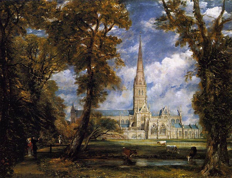 Salisbury Cathedral, by John Consable, oil on canvas, ca. 1825, Metropolitan Museum of Art, New York (wga.hu)