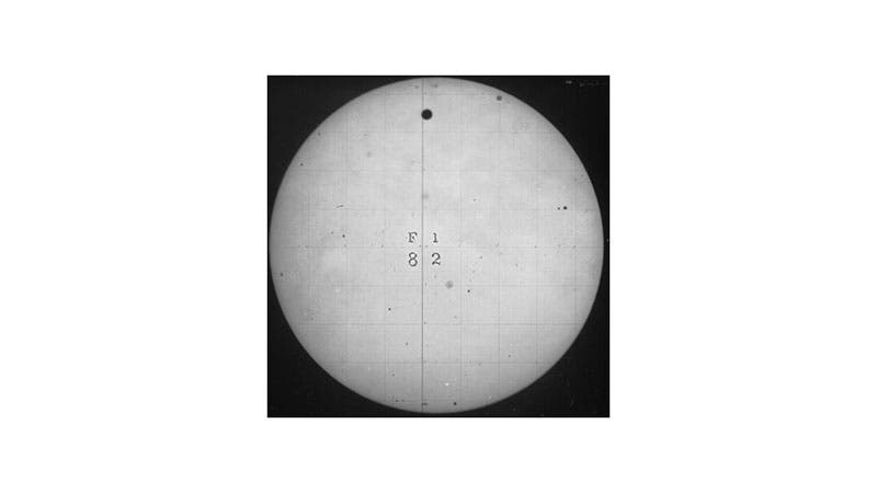 The 1882 transit of Venus across the Sun, photograph, 1882 (hubblesite.org)